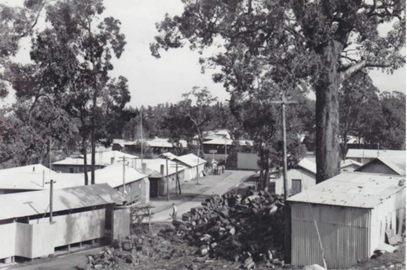 photo of an internment camp