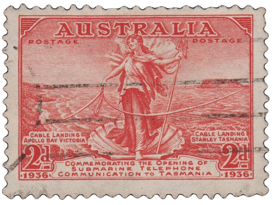 image of red Amphitrite stamp