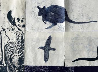 Paul Uhlmann, ‘Book of Vanitas, Last Thoughts and Images of a Batavia Victim 1629’, artist’s book, silkscreen, woodcut on kozo paper, 44cm x2m