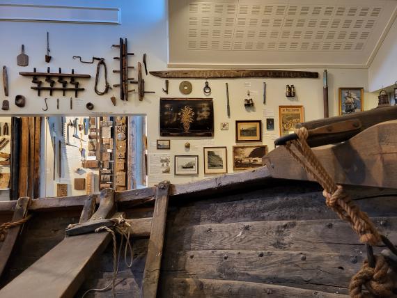 Photograph of the hymn board on display in the Skógar Museum, Iceland.