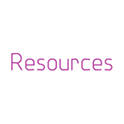 text that says resources